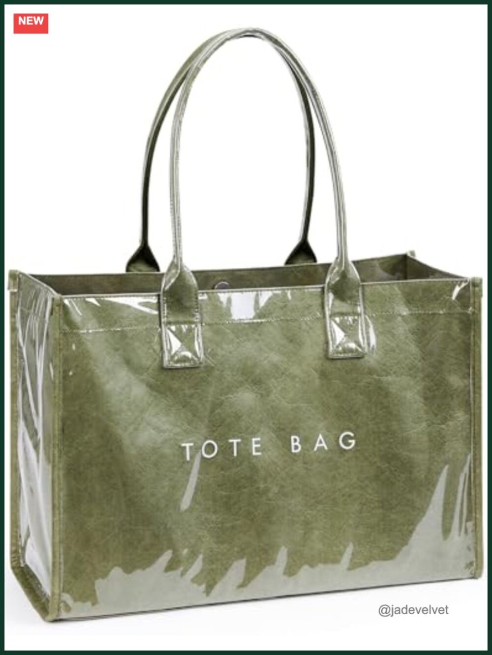 PVC Kraft Paper Tote Bag Women's Handbag with Top Handles Large Capacity